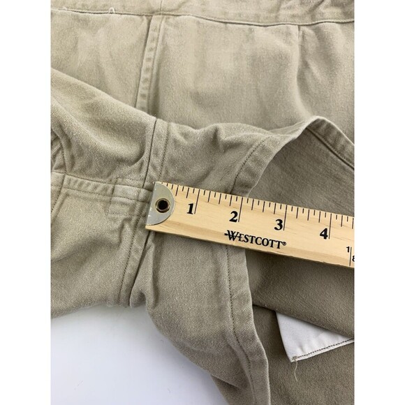 LL Bean Khaki Shorts Cotton Tan Drawstring Button 2 inch Pockets Womens Small - Picture 10 of 12
